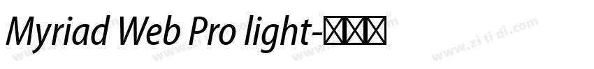 Myriad Web Pro light字体转换